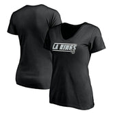 NHL Los Angeles Kings Women's Mascot In Bounds V-Neck T-Shirt - Black