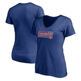 NHL Montreal Canadiens Women's Mascot In Bounds V-Neck T-Shirt - Blue