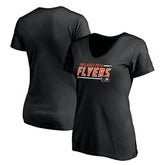 NHL Philadelphia Flyers Women's Mascot In Bounds V-Neck T-Shirt - Black