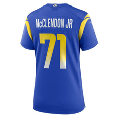 NFL Warren McClendon Jr. Los Angeles Rams Women's Team Game Jersey - Royal