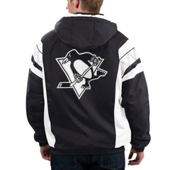 NHL Pittsburgh Penguins Starter x NHL Black Ice Home Team Half-Zip Pullover Hoodie - Black/White
