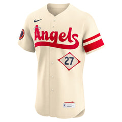 MLB Mike Trout Los Angeles Angels Nike City Connect Elite Player Jersey - Cream
