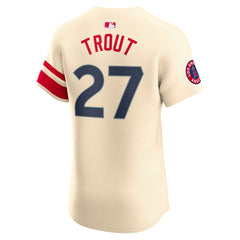 MLB Mike Trout Los Angeles Angels Nike City Connect Elite Player Jersey - Cream