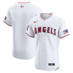MLB Los Angeles Angels Nike Home Elite Patch Jersey - White