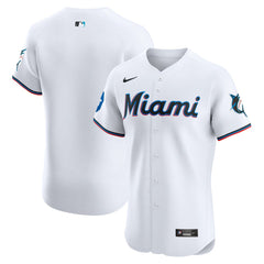 MLB Miami Marlins Nike Home Elite Patch Jersey - White