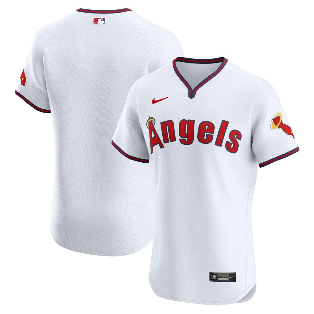 MLB Los Angeles Angels Nike Alternate Vapor Premier Elite Patch Jersey - White