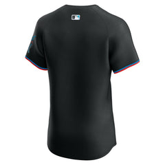 MLB Miami Marlins Nike Alternate Vapor Premier Elite Patch Jersey - Black