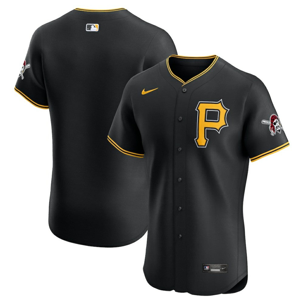 MLB Pittsburgh Pirates Nike Alternate Vapor Premier Elite Patch Jersey - Black