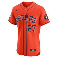 MLB Jose Altuve Houston Astros Nike Alternate Elite Sponsor Patch Player Jersey - Orange