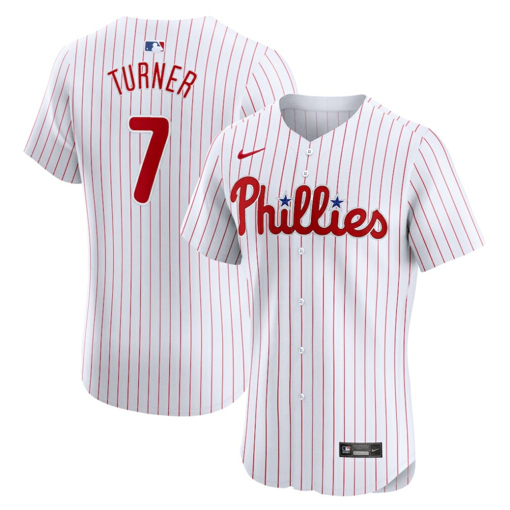 MLB Trea Turner Philadelphia Phillies Nike Home Elite Jersey - White