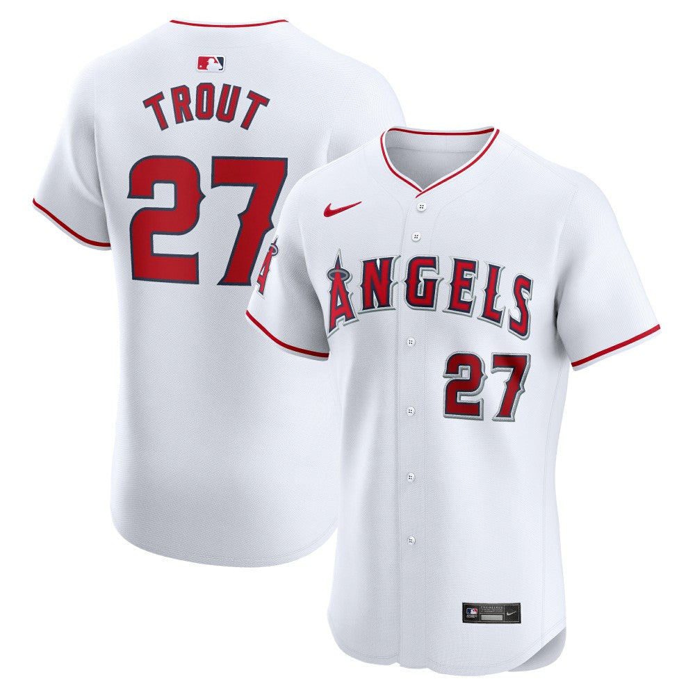 MLB Mike Trout Los Angeles Angels Nike Home Elite Player Jersey - White