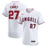 MLB Mike Trout Los Angeles Angels Nike Home Elite Player Jersey - White