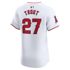 MLB Mike Trout Los Angeles Angels Nike Home Elite Player Jersey - White