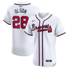 MLB Matt Olson Atlanta Braves Nike Home Elite Player Jersey - White