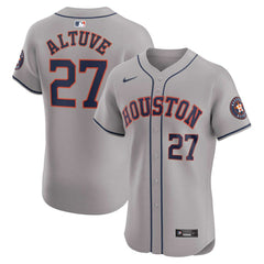 MLB Jose Altuve Houston Astros Nike Road Elite Player Jersey - Gray