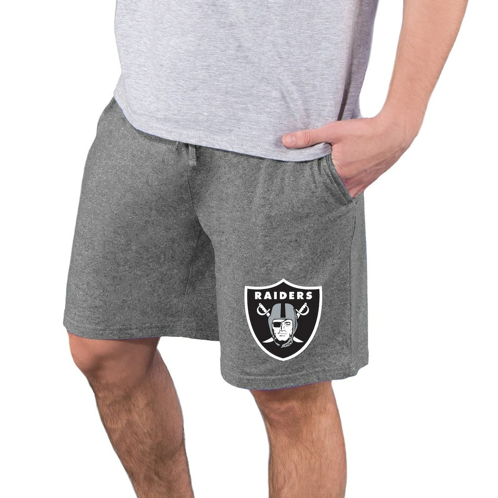 Las Vegas Raiders Concepts Sport Quest Knit Jam Shorts Charcoal