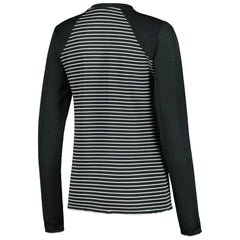 Pittsburgh Steelers Antigua Women's Maverick Waffle Henley Long Sleeve T-Shirt Black