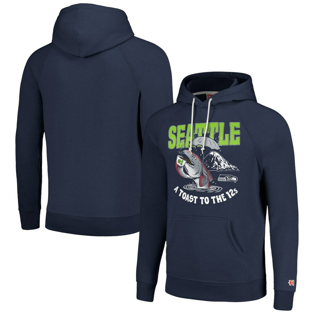Seattle Seahawks Homage Unisex NFL x Guy Fieri’s Flavortown Tri-Blend Pullover Hoodie Navy