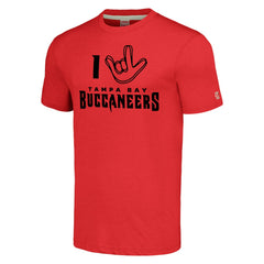 Tampa Bay Buccaneers Homage Unisex The NFL ASL Collection by Love Sign Tri-Blend T-Shirt Red