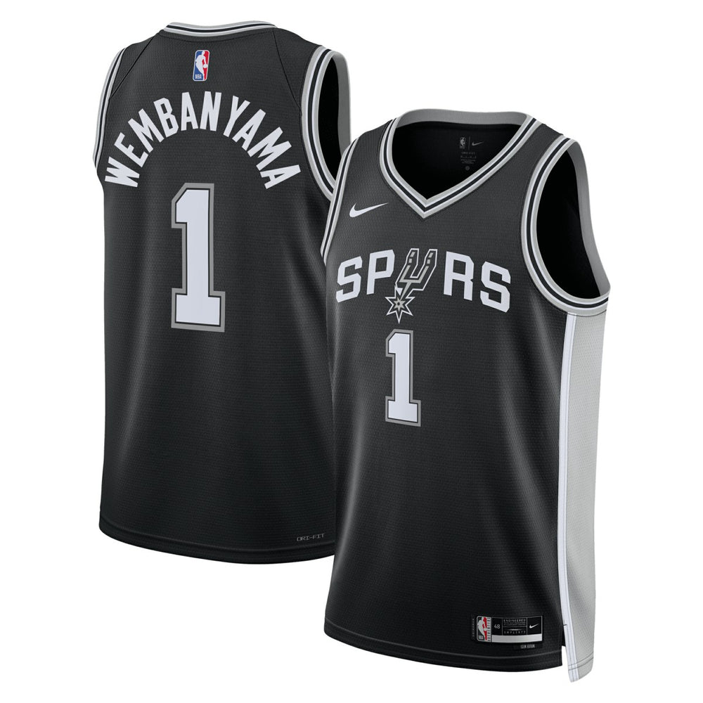 NBA Victor Wembanyama San Antonio Spurs Unisex 2023 NBA Draft First Round Pick Swingman Jersey - Icon Edition - Black