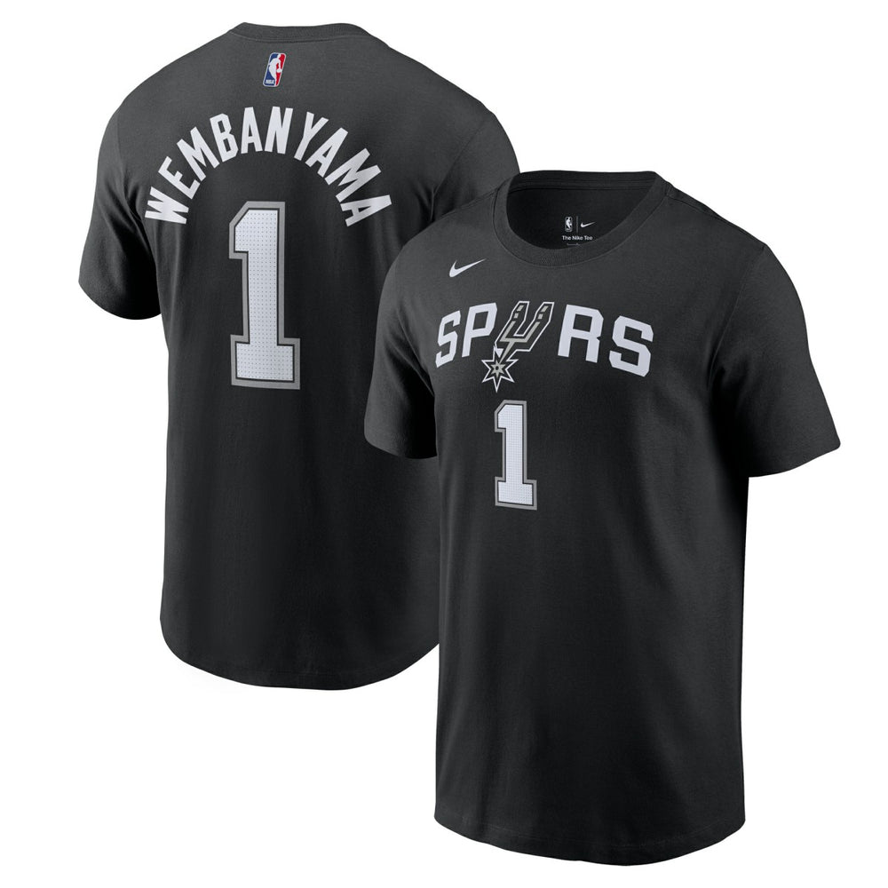 Victor Wembanyama San Antonio Spurs Icon 2022/23 Name & Number T-Shirt Black