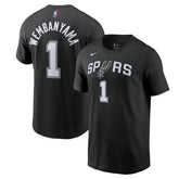 Victor Wembanyama San Antonio Spurs Icon 2022/23 Name & Number T-Shirt Black