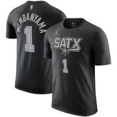 Victor Wembanyama San Antonio Spurs Jordan Brand 2022/23 Statement Edition Name & Number T-Shirt Black