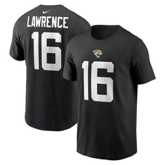 Trevor Lawrence Jacksonville Jaguars Player Name & Number T-Shirt Black