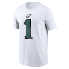 Jalen Hurts Philadelphia Eagles Player Name & Number T-Shirt White