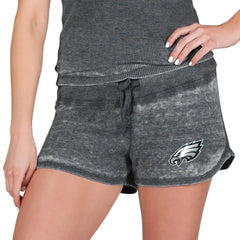 Philadelphia Eagles Concepts Sport Women's Resurgence Waffle Knit Shorts Charcoal