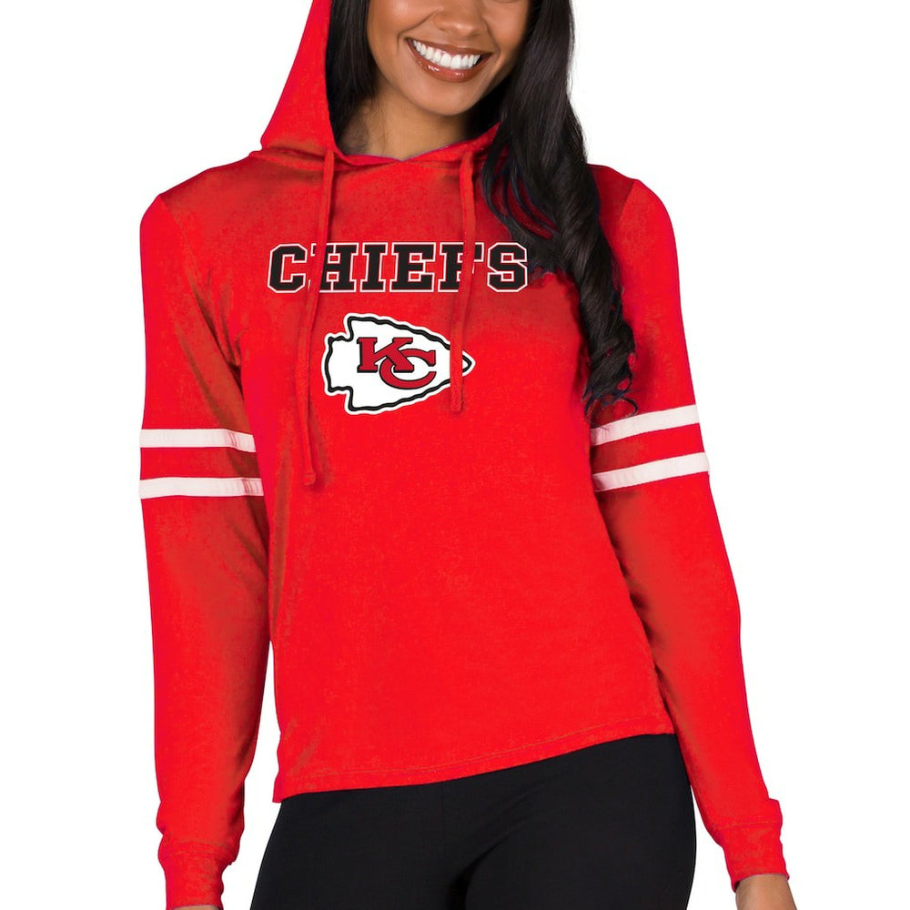 Kansas City Chiefs Concepts Sport Women's Marathon Lightweight Lounge Pullover Hoodie Red