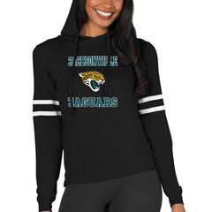 Jacksonville Jaguars Concepts Sport Women's Marathon Lightweight Lounge Pullover Hoodie Black