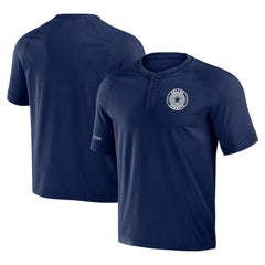Dallas Cowboys NFL x Darius Rucker Collection Washed Raglan Henley T-Shirt Navy