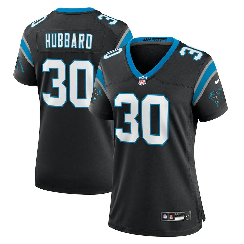 NFL Chuba Hubbard Carolina Panthers Women's Team Game Jersey - Black