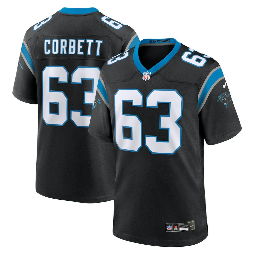 NFL Austin Corbett Carolina Panthers Team Game Jersey - Black