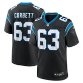 NFL Austin Corbett Carolina Panthers Team Game Jersey - Black