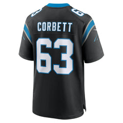 NFL Austin Corbett Carolina Panthers Team Game Jersey - Black