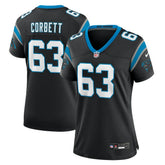 NFL Austin Corbett Carolina Panthers Women's Team Game Jersey - Black