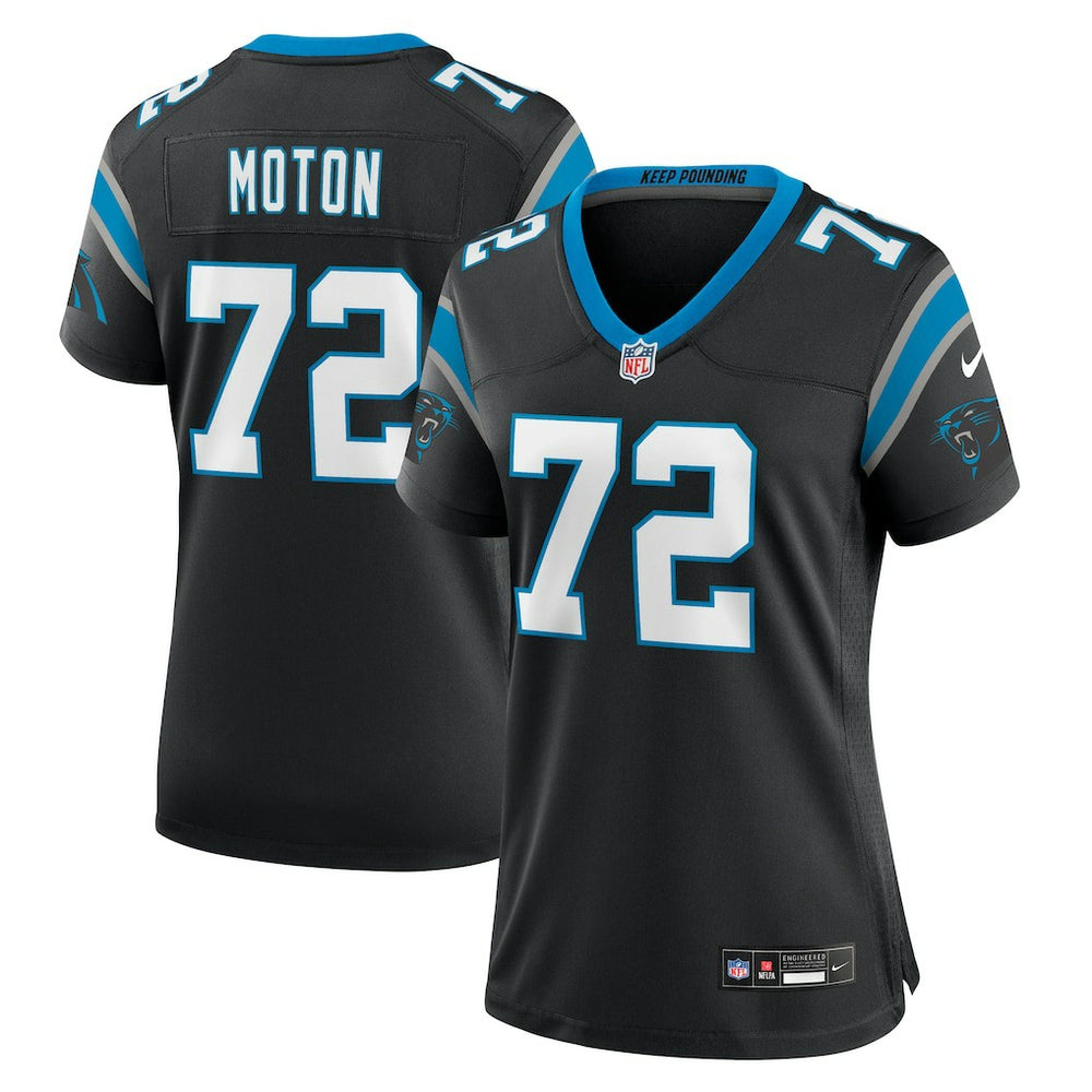 NFL Taylor Moton Carolina Panthers Women's Team Game Jersey - Black