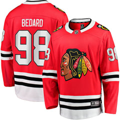 NHL Connor Bedard Chicago Blackhawks Fanatics Home Breakaway Player Jersey - Red