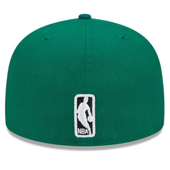 Boston Celtics Rally Drive Checkerboard 59FIFTY Crown Fitted Hat Kelly Green