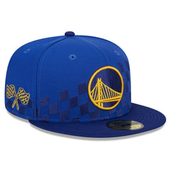 Golden State Warriors Rally Drive Checkerboard 59FIFTY Crown Fitted Hat Royal