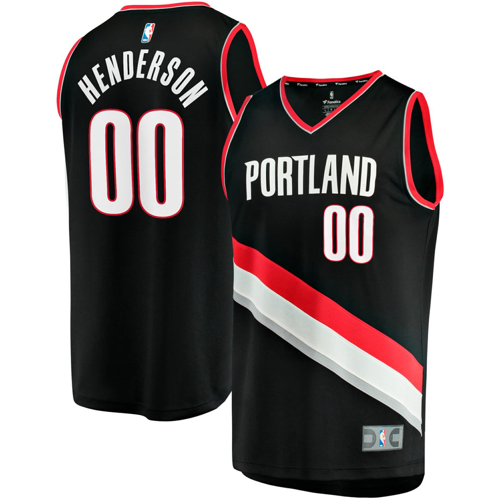 NBA Scoot Henderson Portland Trail Blazers Fast Break Replica Jersey - Icon Edition - Black