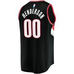 NBA Scoot Henderson Portland Trail Blazers Fast Break Replica Jersey - Icon Edition - Black