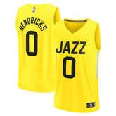 NBA Taylor Hendricks Utah Jazz Fast Break Replica Jersey - Icon Edition - Yellow