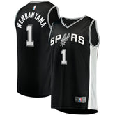 NBA Victor Wembanyama San Antonio Spurs Youth Fast Break Replica Jersey - Icon Edition - Black