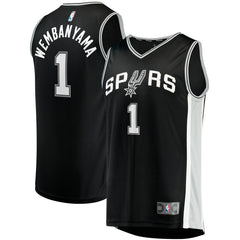 NBA Victor Wembanyama San Antonio Spurs Youth Fast Break Replica Jersey - Icon Edition - Black