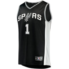 NBA Victor Wembanyama San Antonio Spurs Youth Fast Break Replica Jersey - Icon Edition - Black