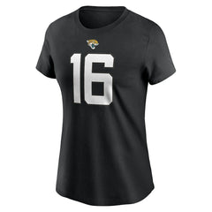 Trevor Lawrence Jacksonville Jaguars Women's Player Name & Number T-Shirt Black