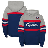 NHL Washington Capitals Mitchell & Ness Youth Head Coach Pullover Hoodie - Gray